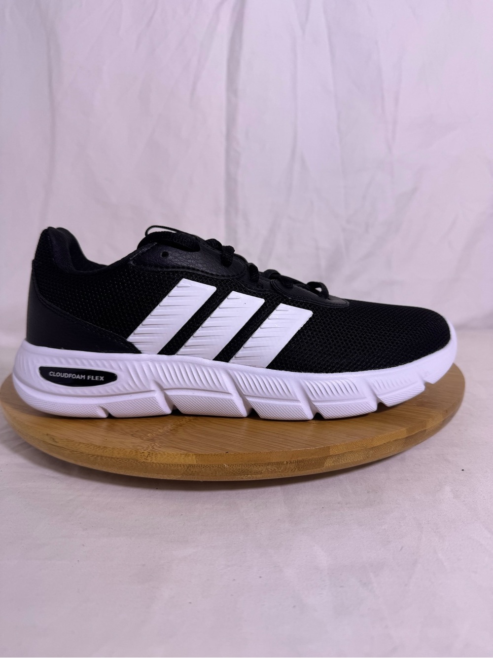 Adidas Cloudfoam Flex Men’s Size 8.5 Wide Black White Running Shoes New No Box